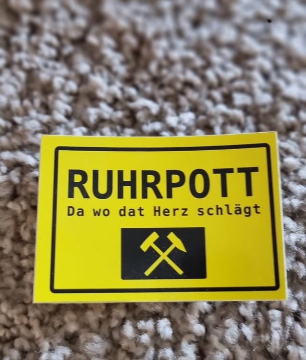 Ruhrpott Aufkleber Stadtschild